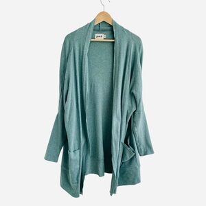 Pact Cardigan Top Teal Size L XL Organic Cotton
